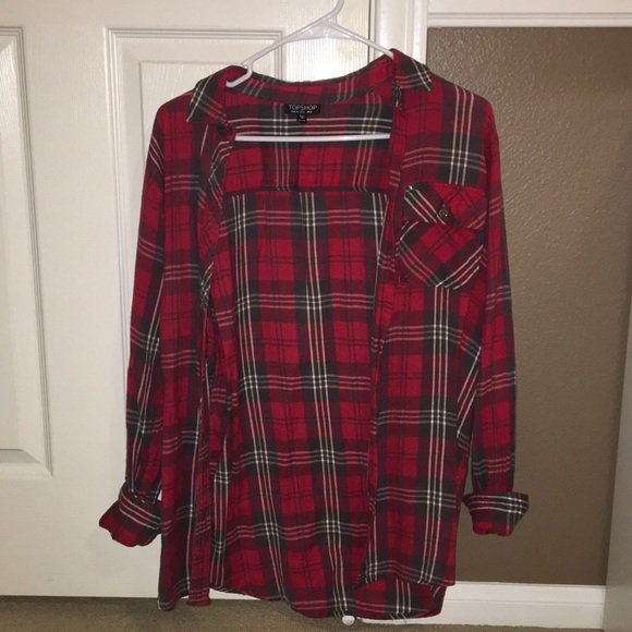 TopShop Red Flannel - Picture 2 of 4